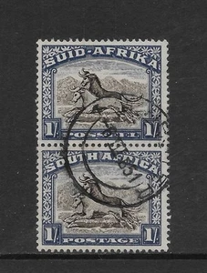 SOUTH AFRICA SCOTT 62 USED VF PAIR - 1950 1/ CHLKY BLUE & LT. BRN (A) - GNU - Picture 1 of 2