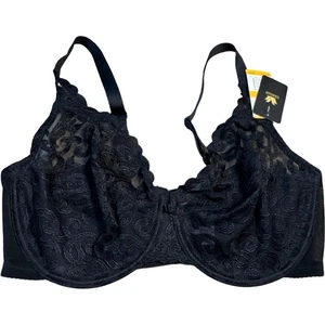 Sujetador con aros cobertura completa de encaje negro Wacoal 38DD 85199 - Imagen 1 de 3