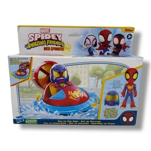 Marvel Spidey and His Amazing Friends Web-Spinner Spidey con Hover Spinner NUOVO - Foto 1 di 6