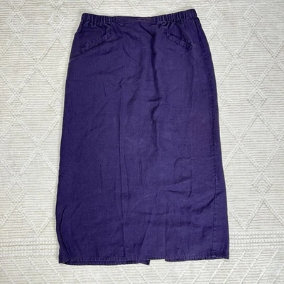 COMO ESTÁ - Falda de lino vintage de lino de Jeanne Engelhart para mujer talla M Lagenlook Foto 1 de 4