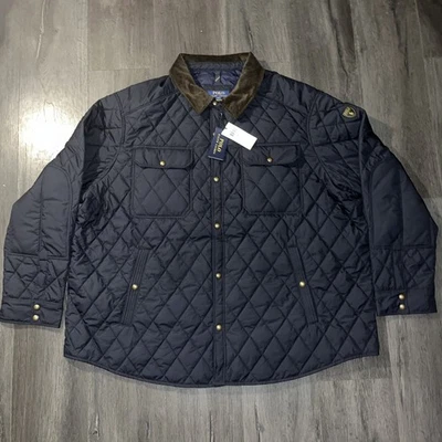Polo Ralph Lauren Men’s 3XB Corduroy Collar Quilted Jacket Blue NWT Retail $298 - Image 1 of 4