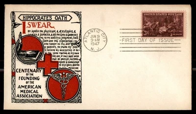 Mayfairstamps US FDC 1947 Doctor Hippocrates Oath First Day Cover aau_52205 - Image 1 of 2