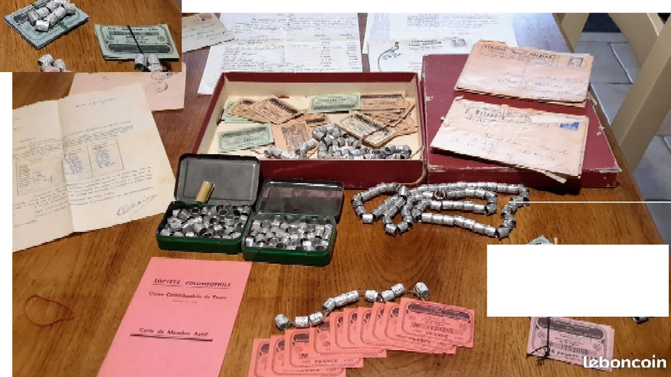 2 x   taubenringe Brieftaubenringe   1961 & 1962 mit ringkarten Frankreich - Bild 1 von 1