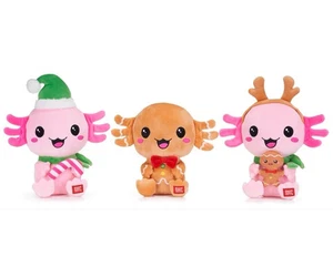 Axolotl Weihnachten Edition Plüsch Wichtel Rentier Lebkuchenmann Kuscheltier Neu - Bild 1 von 4