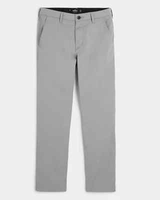 $59,95 Hollister мужчин Slim Fit Tech Chino брюки серый размер 30 X 32 - Изображение 1 из 4