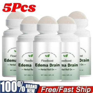 5X FlowBoost Edema Drain He rbal Roll on Reduces Swelling,Leg Care Rollerball/ - Picture 1 of 12