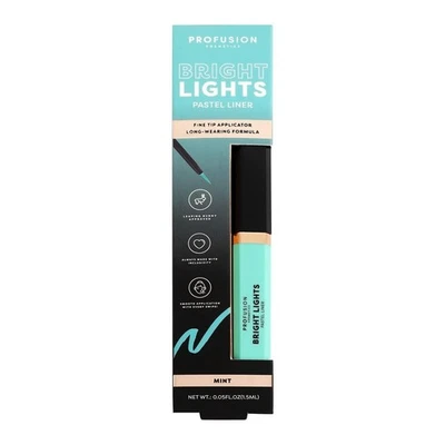 Profusion Cosmetics Luces Brillantes UV Neón Forro Punta Fina Largo Uso en Verde Menta Foto 1 de 4