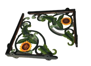Vintage Gusseisen Sonnenblume Wandhalterung 9,75 x 8,75 - Bild 1 von 5