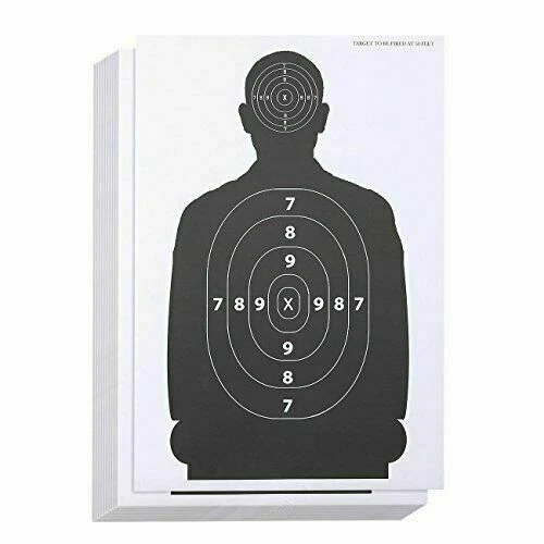 Juvale 17 x 25 inch Shooting Range Paper Silhouette Targets for Firearms - 50 Sheets