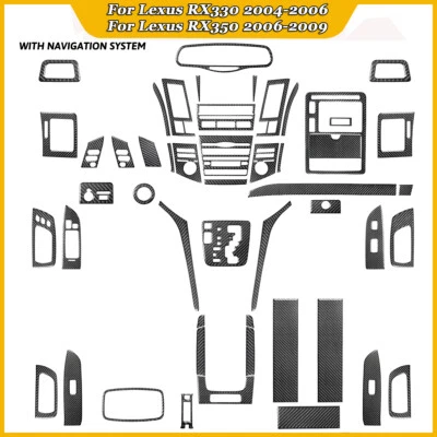 Juego completo de cubierta de panel interior de fibra de carbono 50X para Lexus RX330 350 Foto 1 de 4