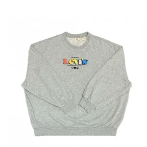 Levi’s Sweatshirt Mens Sweater Grey Oversized Fits Lightweight Spell Out Size L - Picture 1 of 6
