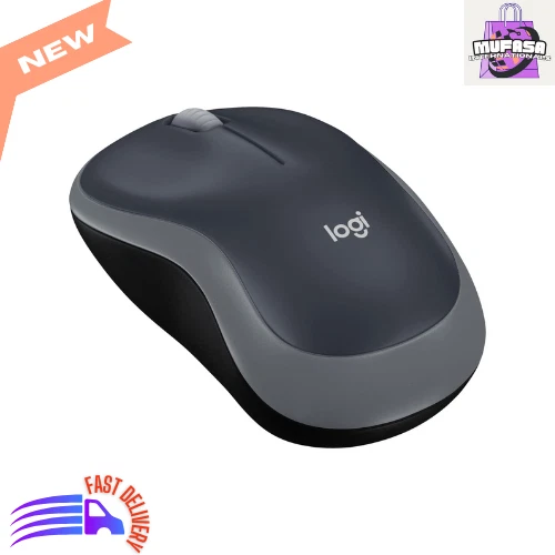 Swift Gray Wireless Mouse, 2.4GHz USB Receiver, 1000 DPI, 12-Month Battery - Image 1 of 4