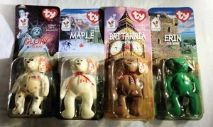 TY McDonald's Complete Set of Beanie Baby Britannia, Glory, Erin, Maple-Retired - Picture 1 of 6
