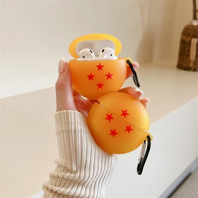 Cute Anime Ball Protective Case Shockproof Cover For New Apple Airpods 4 Pro 1/2 - Image 1 of 4