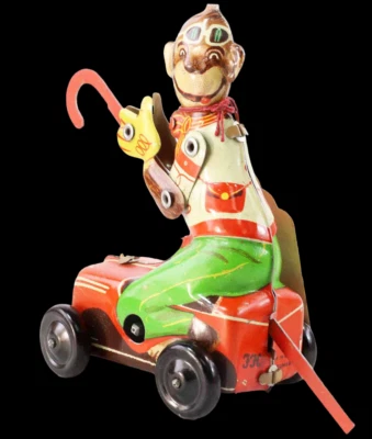 Singe à la canne hofler     / jouet ancien - Photo 1/4