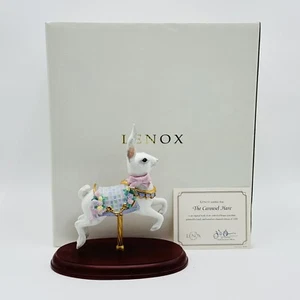 Lenox The Carousel Hare Porcelain Figurine With Wooden Base NEW IN BOX - Picture 1 of 15