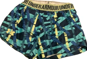 UNDER ARMOUR BOY'S BLUE & YELLOW SHORTS. SIZE 5 USA FREE SHIPPING 520 - Picture 1 of 3