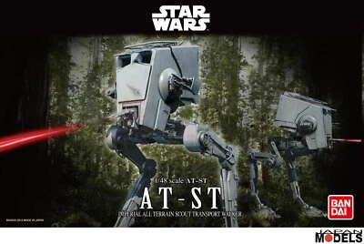 Star Wars AT - ST AT-ST 1/48 Bandai/Revell 01202 Plastic Model Kit New Nuovo - Immagine 1 di 4
