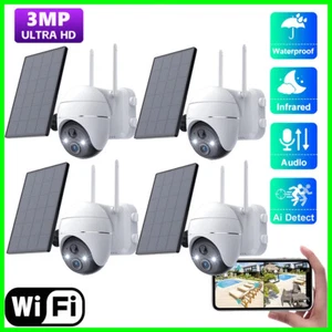 360° Wireless Security Camera PTZ WiFi IP Solar Powered CCTV Outdoor Waterproof - Picture 1 of 16
