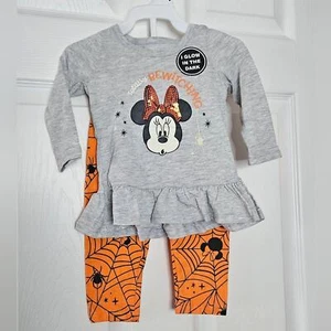 Disney Junior Minnie Mädchen leuchten im Dunkeln grau und orange Outfit Gr. 12mo - Bild 1 von 8