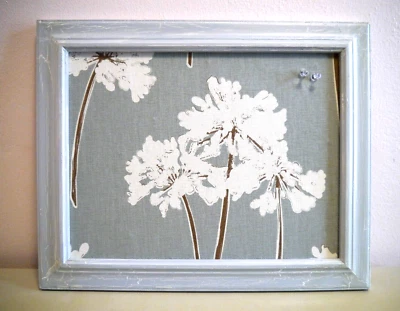 New Handmade Bulletin Message Board w Designer Floral Fabric on Cork, 15" x 12" - Image 1 of 3