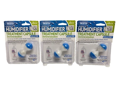 Lot of 3 BestAir Humidifier Dual Action Treatment Capsule Demineralization - Изображение 1 из 2