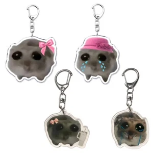 4 Pack Cartoon Hamster Acrylic Keychain Fashion Bag Charm Stylish Bag Pendant - Zdjęcie 1 z 8