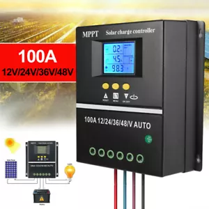 MPPT Solar Laderegler 100A 80A 60A LCD 12V 24V 36V 48V PV Regler 4000W - Bild 1 von 20