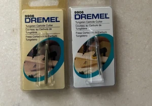 New 2-pack lot GENUINE Dremel Tungsten Carbide 1/8" Cutting (carving) Bit #9906 - Picture 1 of 2