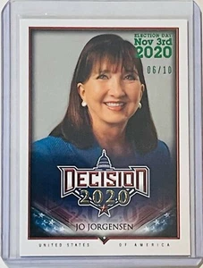 JO JORGENSEN 2020 #/d 06/10 DECISION ELECTION DAY NOV 3RD LIBERTARIAN PARTY - Picture 1 of 2