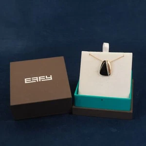 EFFY 14k Rose Gold Onyx & Diamond Necklace - Free Shipping USA - Picture 1 of 9