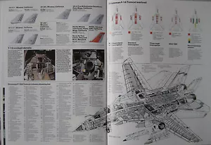 Warplane magazine Issue 11 Grumman F-14 Tomcat cutaway drawing & poster - Picture 1 of 2