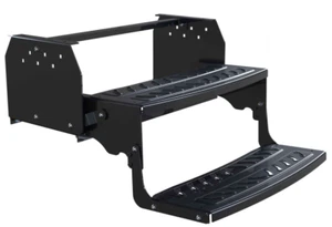 TRA Australia Double Black Steel Caravan Step With Steel Tread - Picture 1 of 2