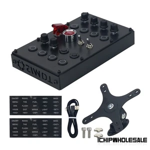SIMDT Button Box SIM Racing Control Box simulatore di corsa con pannello in fibra di carbonio - Foto 1 di 7