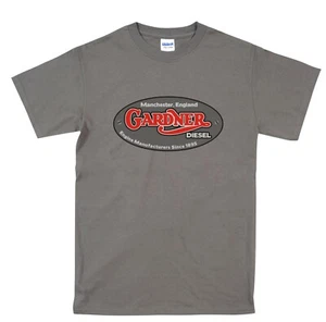 Gardner Diesel Marine Stationary Engine T Shirt Retro Narrow Boat Digger Machine - Picture 1 of 3