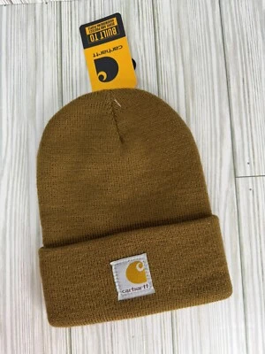 Carhartt Niño Pequeño Arcrylic Reloj Sombrero TD Carhartt Marrón Clásico Tejido Gorro CB8905 Foto 1 de 4