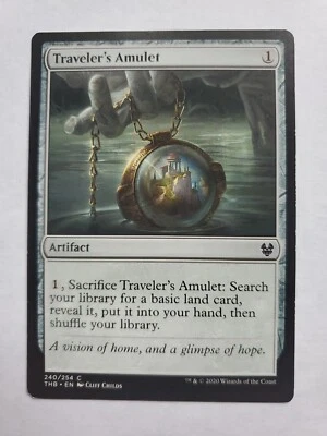MTG Magic The Gathering Card Traveler's Amulet Artifact Theros Beyond Death 2020 - Image 1 of 2