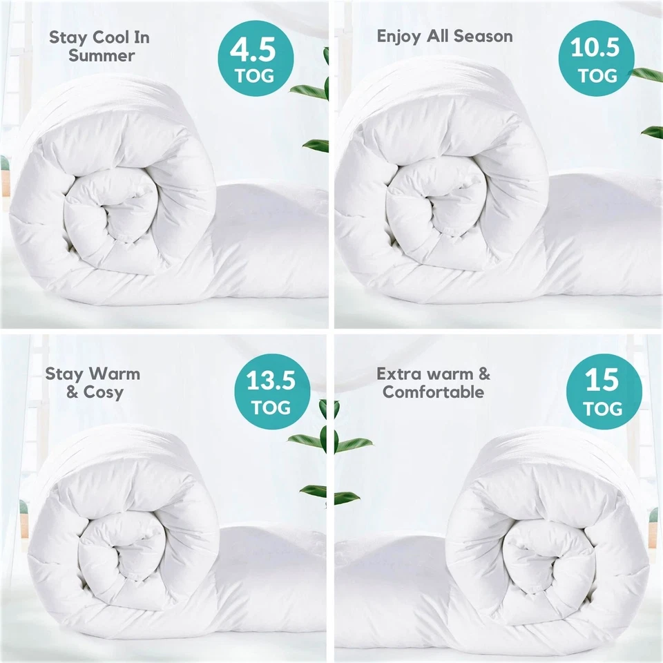 IMPERIAL ROOMS DUVET QUILT 4.5 10.5 13.5 15 16.5 TOG BEDDING SET SINGLE DOUBLE KING SUPER KING