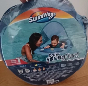 Swimways Kleinkind Frühling Schwimmer mit Sonnendach 9-24 Monate - KOSTENLOSER VERSAND - Bild 1 von 4