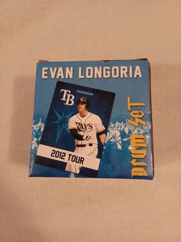 Tampa Bay Rays 2012 Evan Longoria Mini Drum Set with Bats Rare Collectible NIB Cover