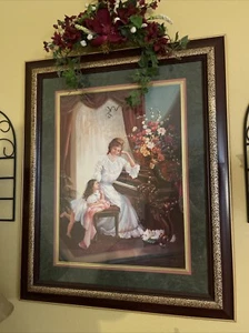 Fran Di Giacomo Framed Painting "Mother May I Play" - 33 1/8" X 28" - Picture 1 of 1