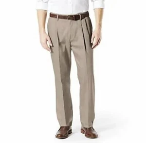 Dockers Mens Signature Khaki Classic Fit Lux Cotton, 42X32 - New! - Picture 1 of 6