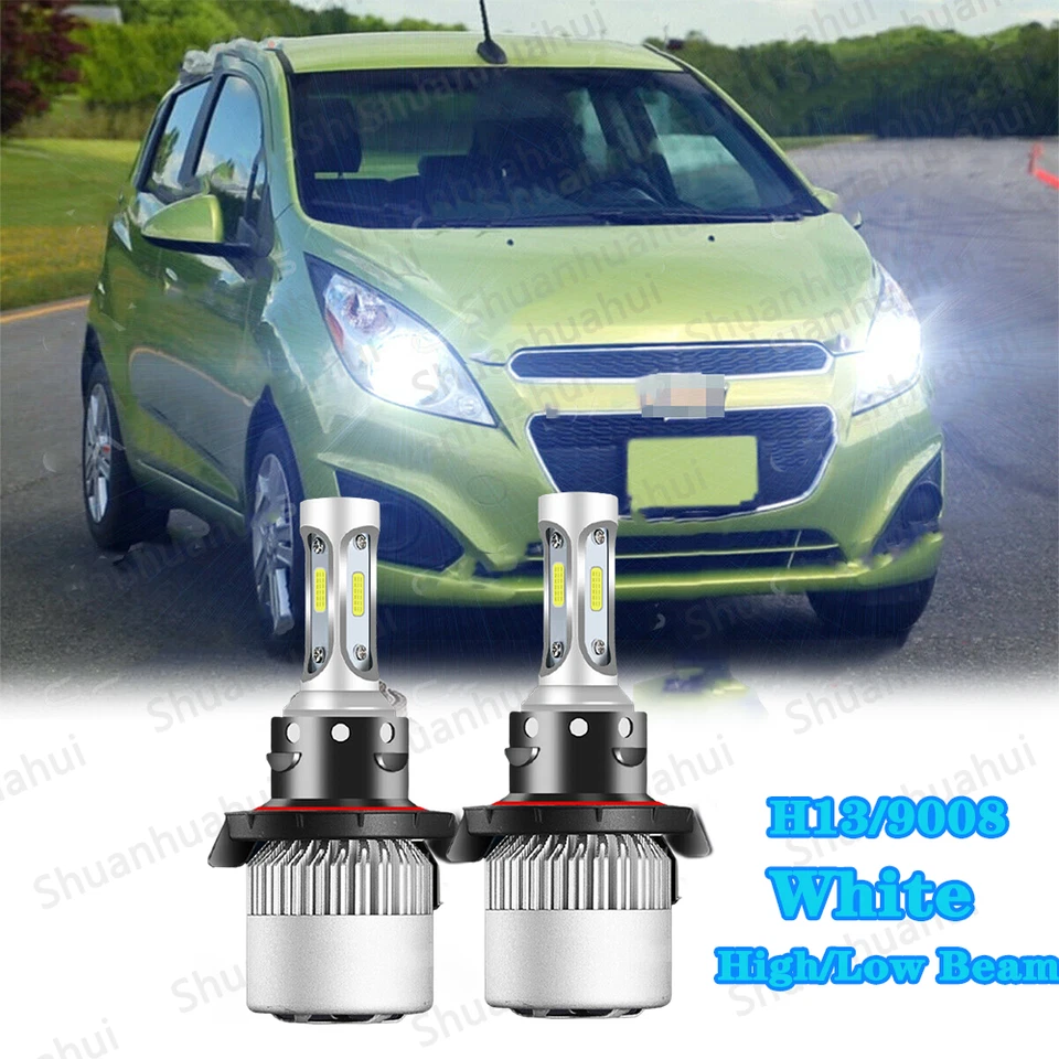 For Chevy Spark 2013-2018 - 6000K 2pc 9008 LED Headlight High/Low Beam Bulbs Kit - Image 1 of 4