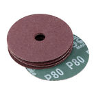 4-Inch x 5/8-Inch Aluminum Oxide Resin Fiber Discs Center Hole 80 Grit 10 Pcs