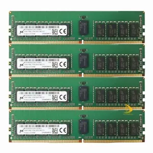 4x 16GB Micron 1Rx4 PC4-19200 DDR4 2400Mhz 288Pin DIMM ECC REGISTERED Memory RAM - Picture 1 of 5