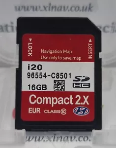Genuine Hyundai i20 Satellite Navigation SAT NAV SD Card 96554 C8501 2.X 16GB - Picture 1 of 1