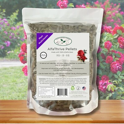 Pellets de harina de alfalfa 4 lb, 3-.3-2 NPK. Fertilizante y reconstructor de suelos. Foto 1 de 4