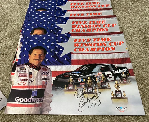 5 DALE EARNHARDT 92 5-TIME NASCAR WINSTON CUP  CHAMPION POSTCARD Autograph Copy Cover