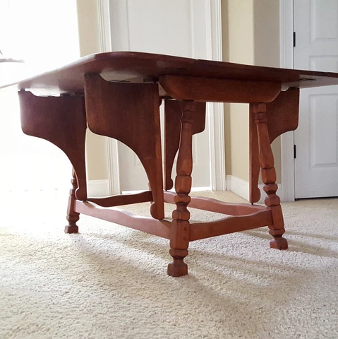 CUSHMAN COLONIAL Butterfly Drop Leaf Solid Maple Table Herman De Vries Design! Cover