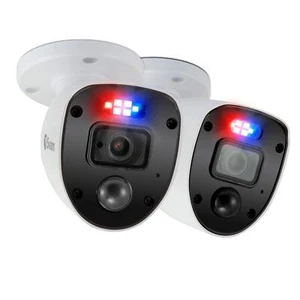 Swann Security outdoor 1080p HD Flashing Light Bullet Analogue CCTV Camera 2Pack - Picture 1 of 7